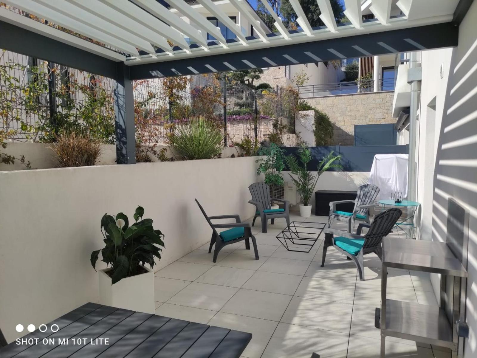 O Fil De L'Eau Bandol - App A05 - T3 Avec Jardin Et Terrasse Lägenhet Exteriör bild